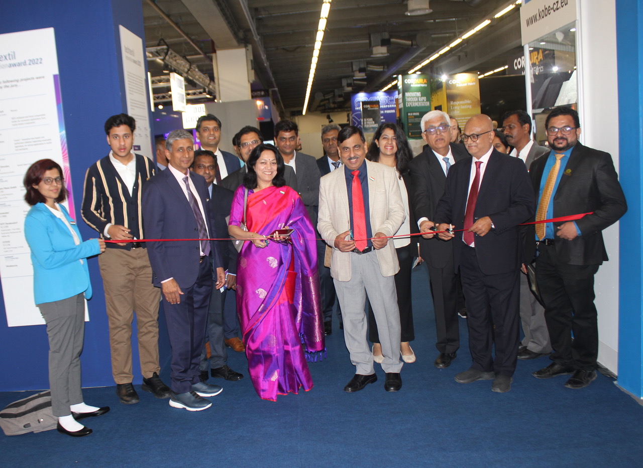 Sh. U.P.Singh Ji, Secretary (Textiles) at the inauguration of India Pavilion set up by TEXPROCIL at Hall 9.1 in Techtextil 2022
