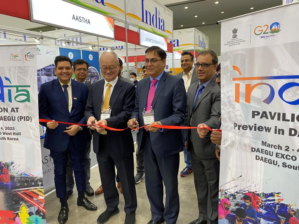 India Ambassador to South Korea Shri Amit Kumar Inaugurated India Pavilion at Preview in Deagu held at South Korea from 2nd to 4th March 2023
