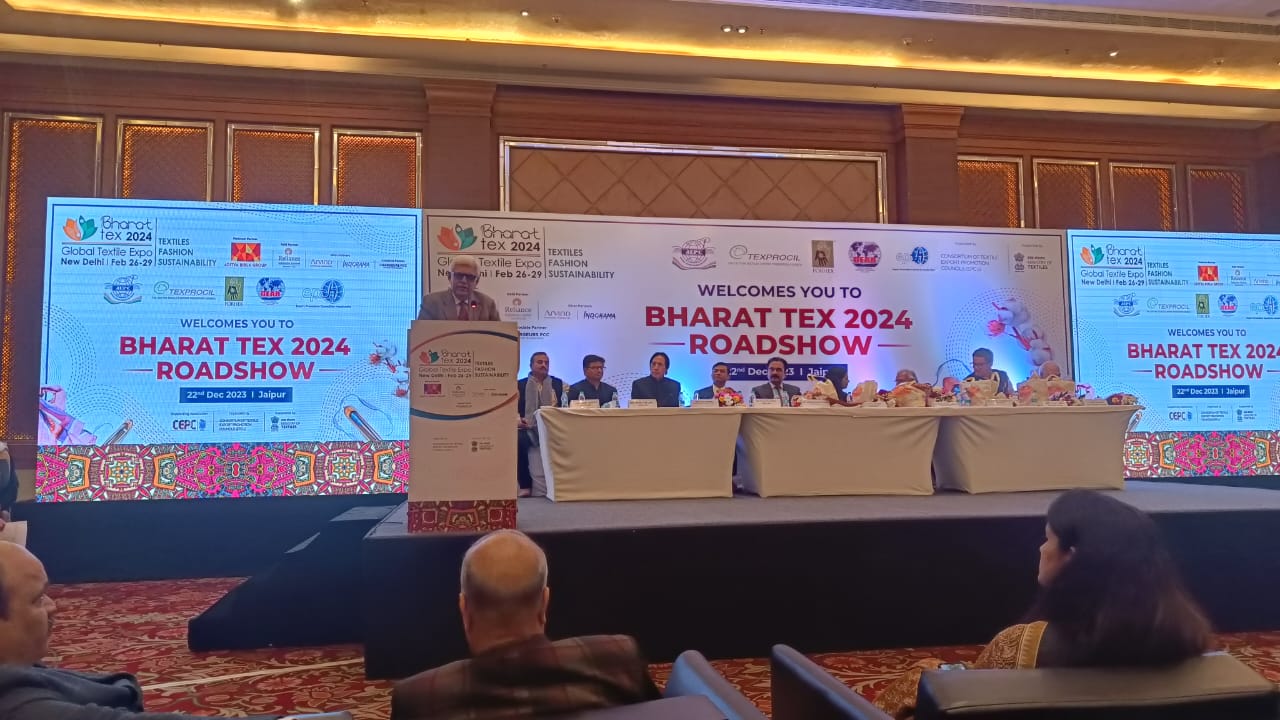 TEXPROCIL organised a Roadshow on Bharat Tex 2024 at Jaipur on 22 December 2023