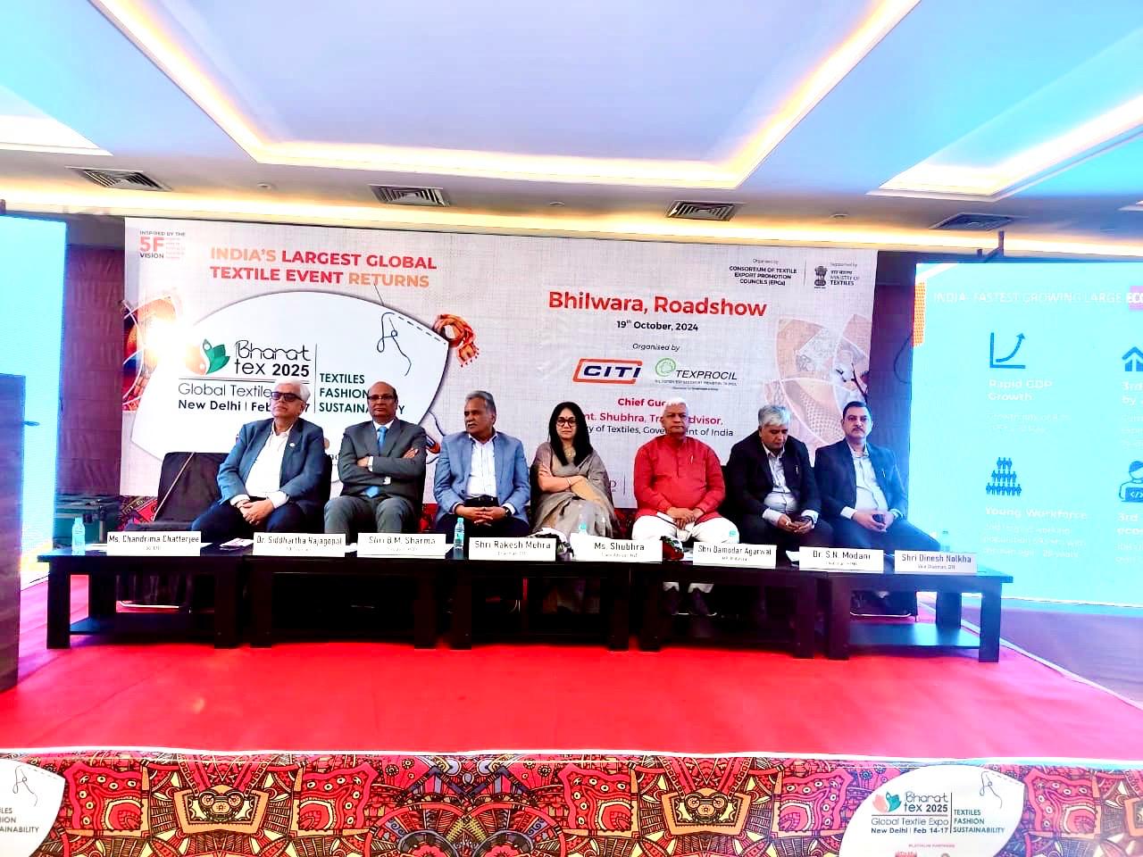 CITI and Texprocil organised the domestic roadshow in Bhilwara for Bharat Tex 2025 today (19th October 2024) at The Imperial Prime Clarks Inn Suites