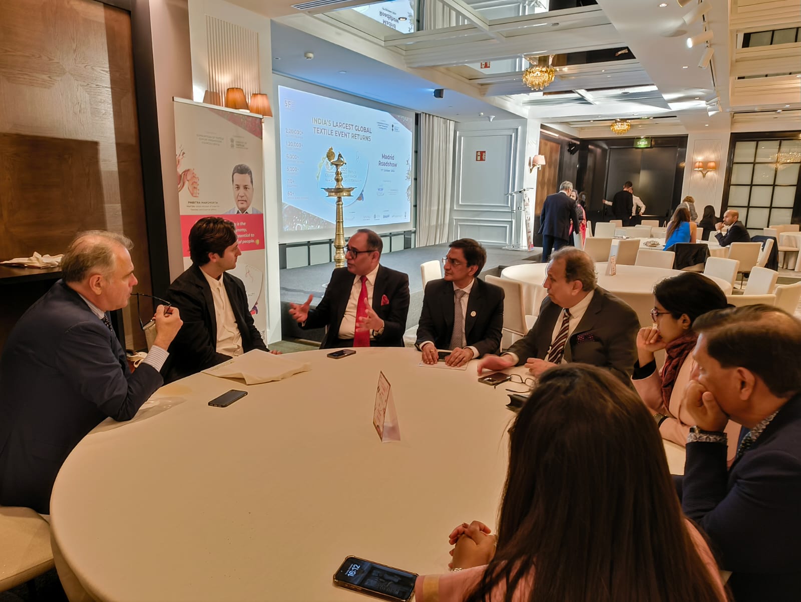 A roadshow was organized in Madrid, Spain on 16th October 2024 to promote Bharat Tex 2025. A delegation led by Shri Rohit Kansal, Additional Secretary held one on one meetings with leading Spanish textile chains and retailers