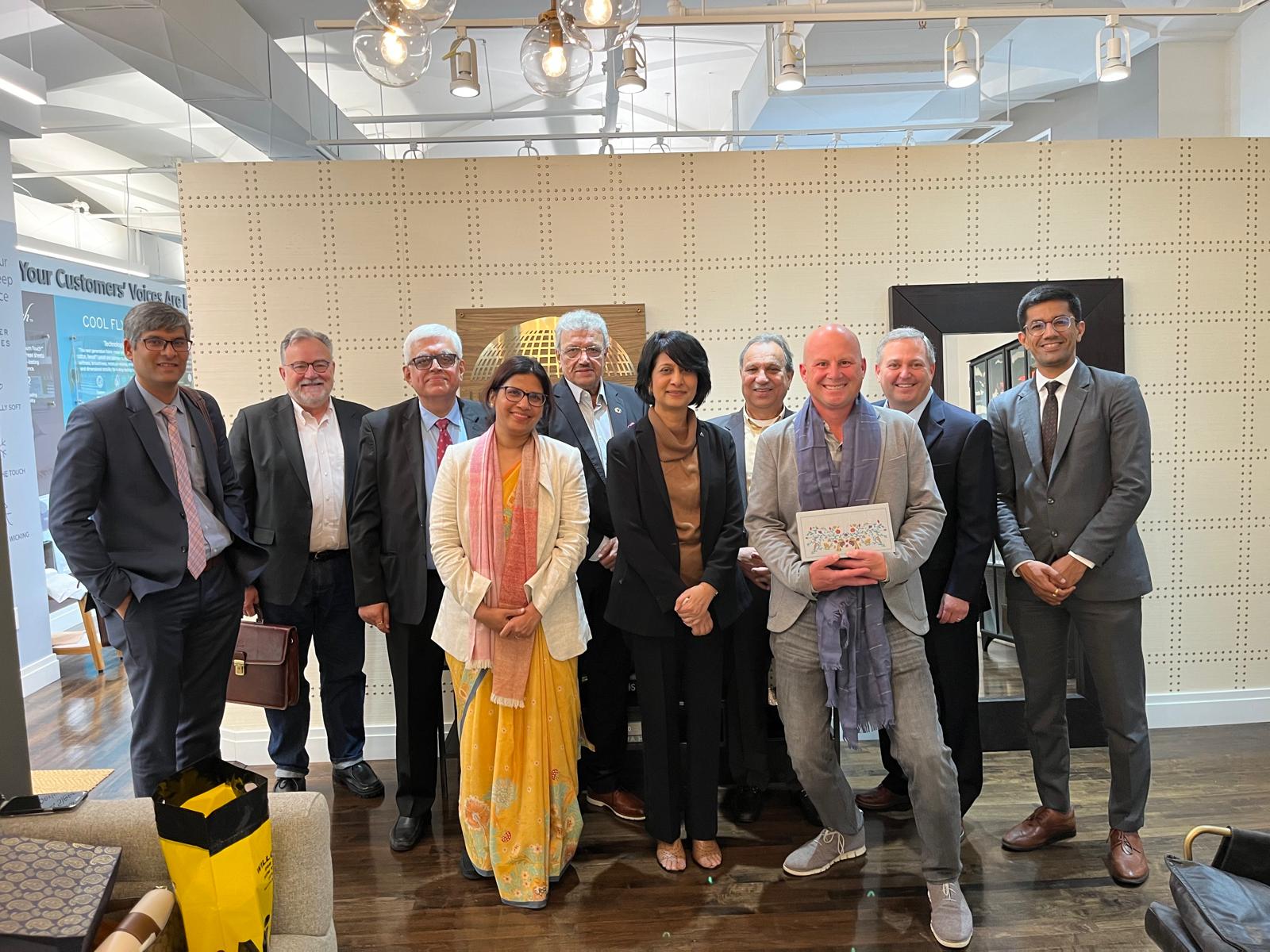 Team @Bharat Tex visited the showroom of Indo Count Industries in New York on 24th October, 2024