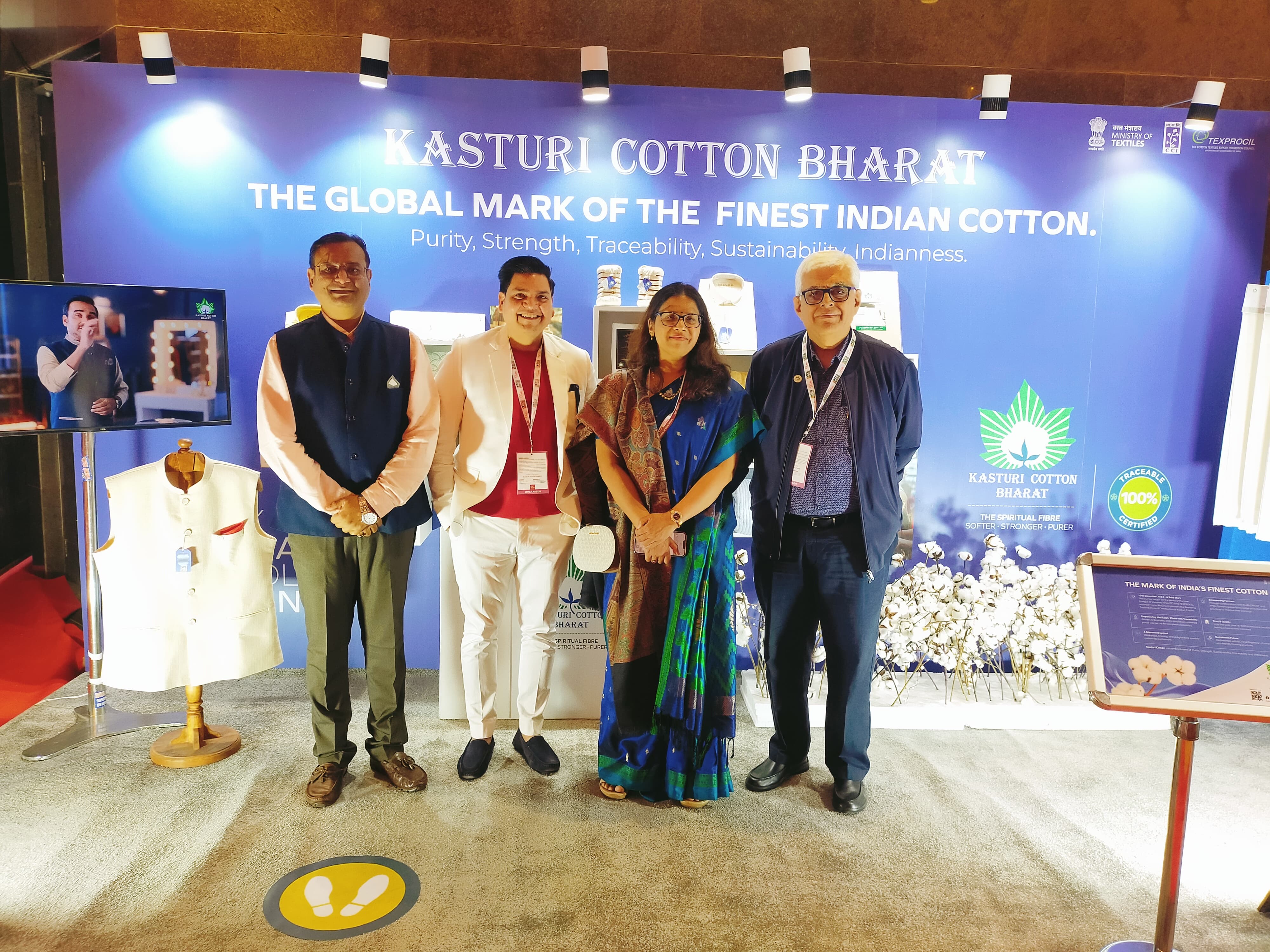 Ms Prajakta Verma, Joint Secretary, Ministry of Textiles visits the Kasturi Cotton Bharat Booth during Bharat Tex 2025 being held from Feb 14-17, 2025 in New Delhi