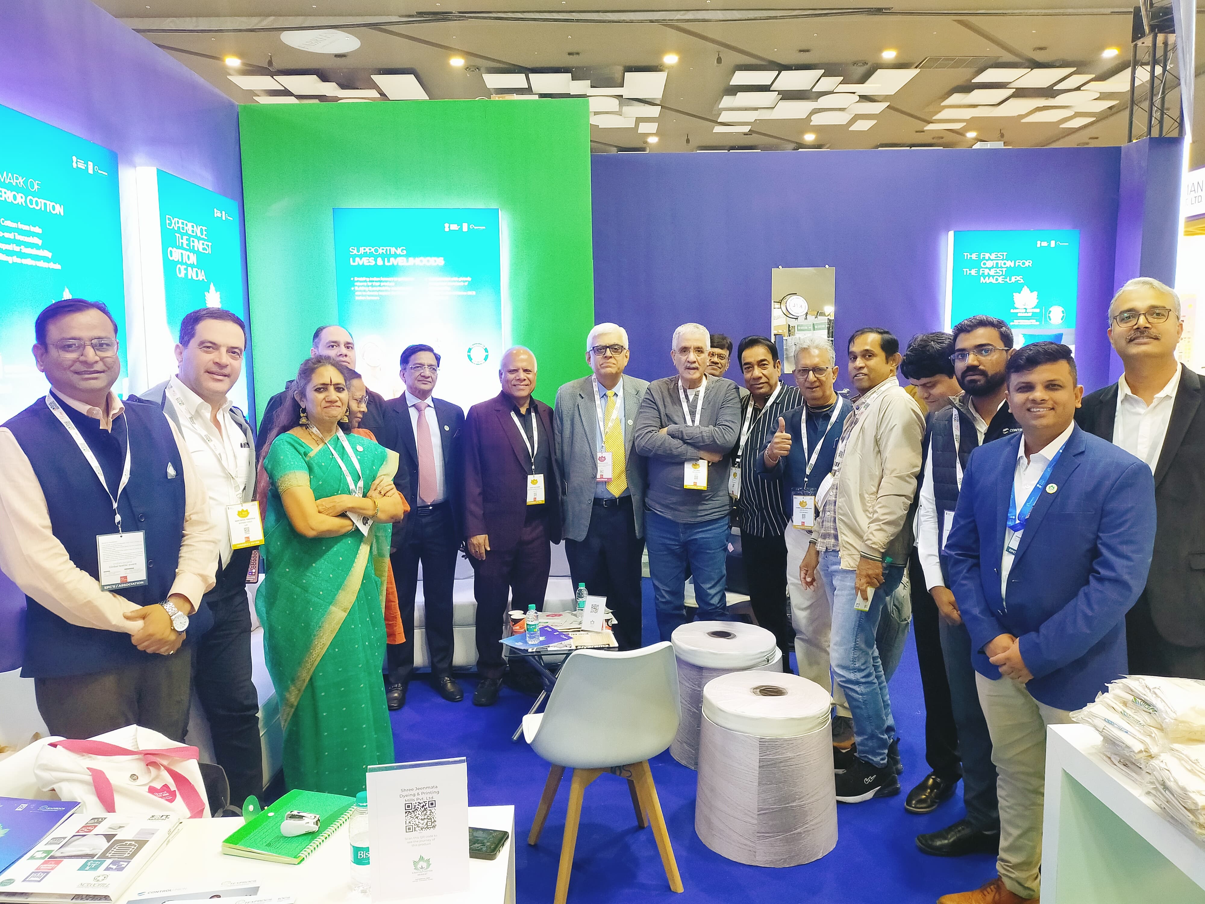 TEXPROCIL Buyers visits the Kasturi Cotton Bharat Booth during Bharat Tex 2025 being held from Feb 14-17, 2025 in New Delhi