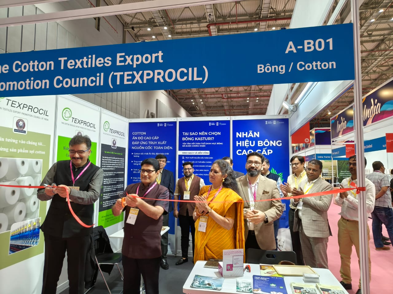 Dr. Vipra Pandey, Consul General and Shri Mahesh Chand Giri, Consul/ Head of Chancery, Consulate General of India inaugurated India Pavilion at (VIATT) 2025, Ho Chi Minh City, being held from Feb 26-28, 2025