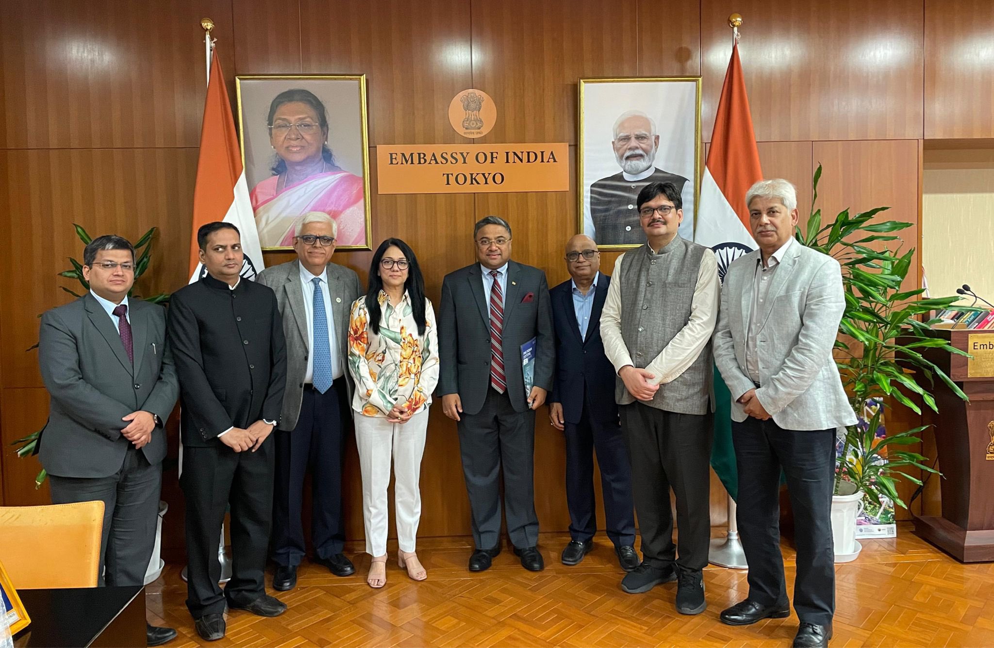 A high level Textile Delegation led by Ms Shubhra, Trade Advisor, Ministry of Textiles met India's Ambassador to Japan Mr Sibi George on 9th June 2025 at Tokyo. 
