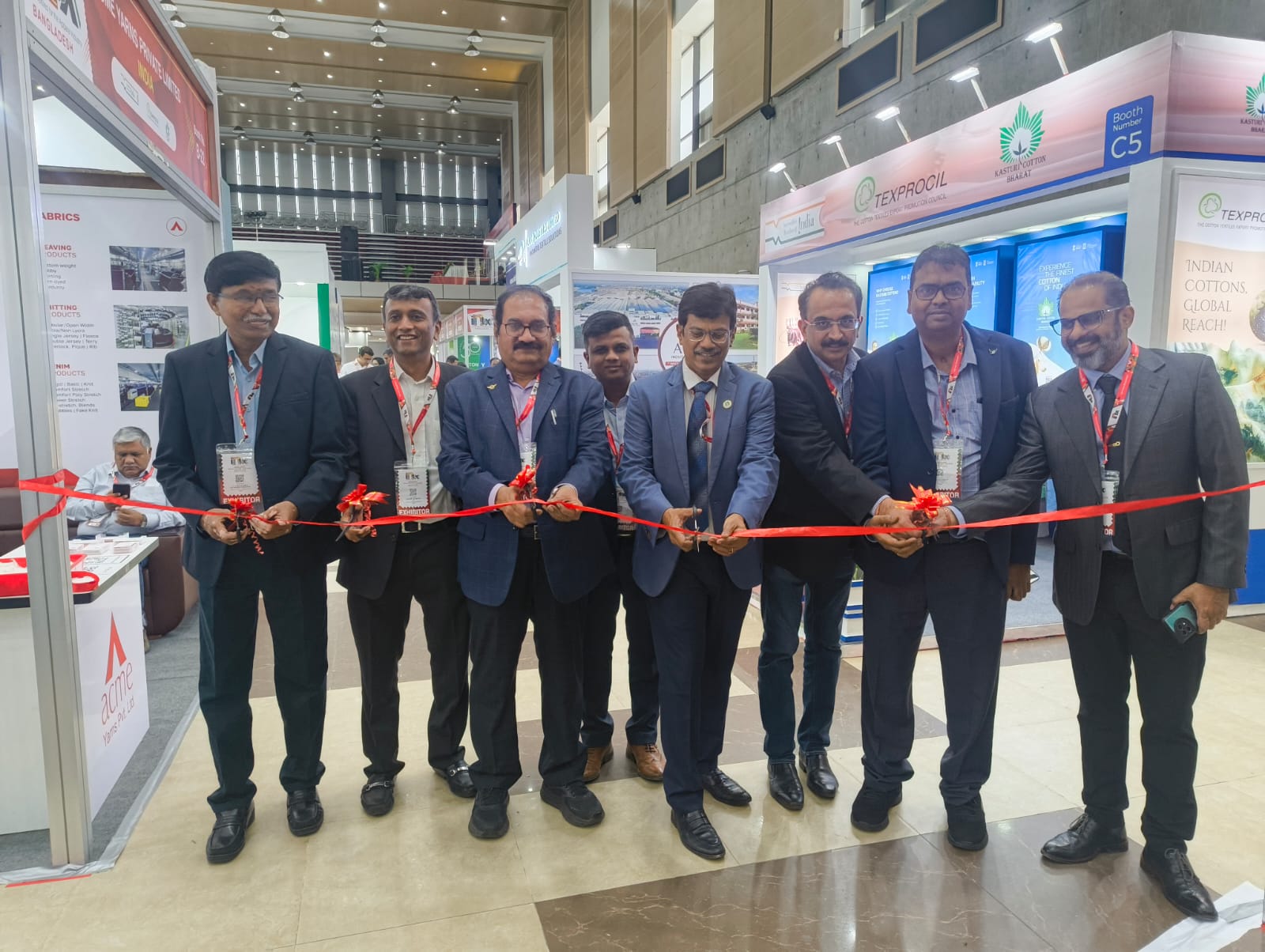 Opening of the India Pavilion under the Texprocil banner @Intex South Asia, Bangladesh being held from 25-27 June, 2025.