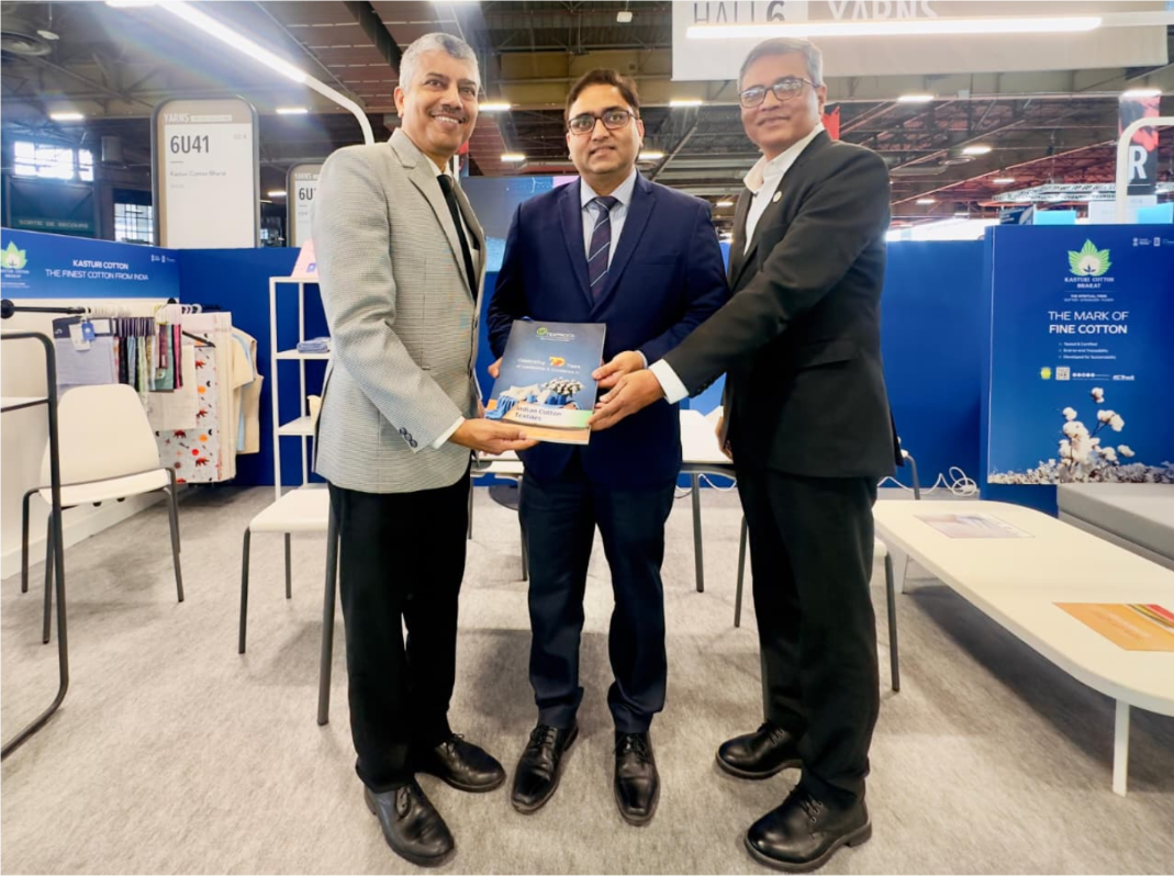 TEXPROCIL presented its 70 Years Commemorative Coffee Table Book to Shri Naveen Kumar, Counsellor, Embassy of India, at the Première Vision Show in Paris being held from 16-18 September 2025.