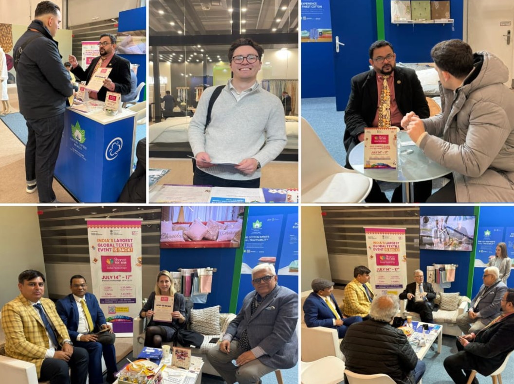 Promotion of Bharat Tex 2026 at the Heimtextil 2026 Fair, held in Frankfurt, Germany, from 13–16 January 2026.